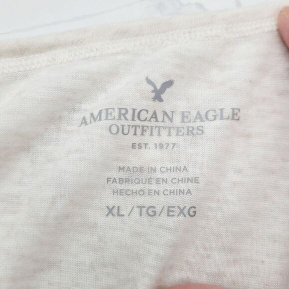 2/$20 American Eagle Outfitters Light Grey Top Tee T-shirt Size: XL - Picture 7 of 7